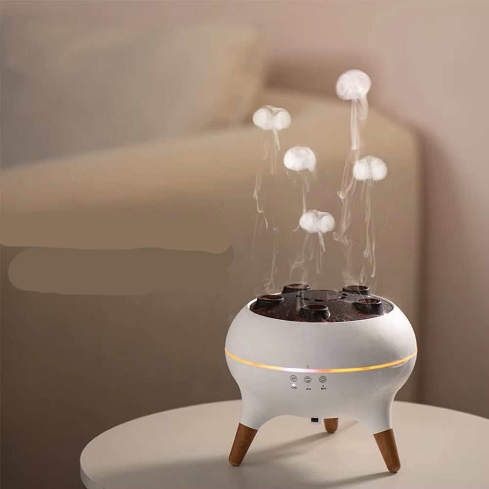 JellyMist-Breathe the magic.Breathe the Magic.Add your favorite essential oils and watch a jellyfish shaped mist rise into the air .It hydrates ,relaxes, and transforms any space into a glowing, dreamy escape.